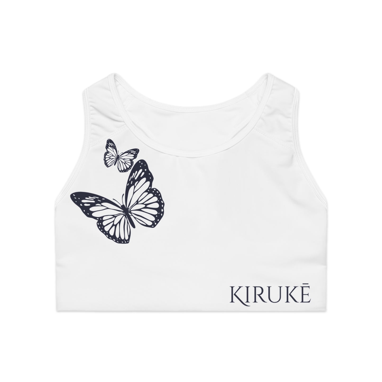 Butterfly Print Sports Bra - Activewear for Yoga, Gym, Running, Gifts, Workouts, Fitness