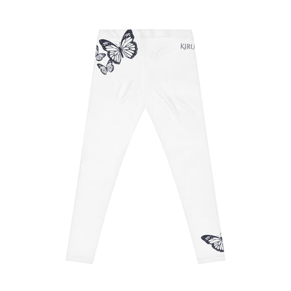 Butterfly Print Women's Casual Leggings, Fashionable Activewear, Comfortable Everyday Wear, Perfect for Yoga, Gym, and Casual Outings