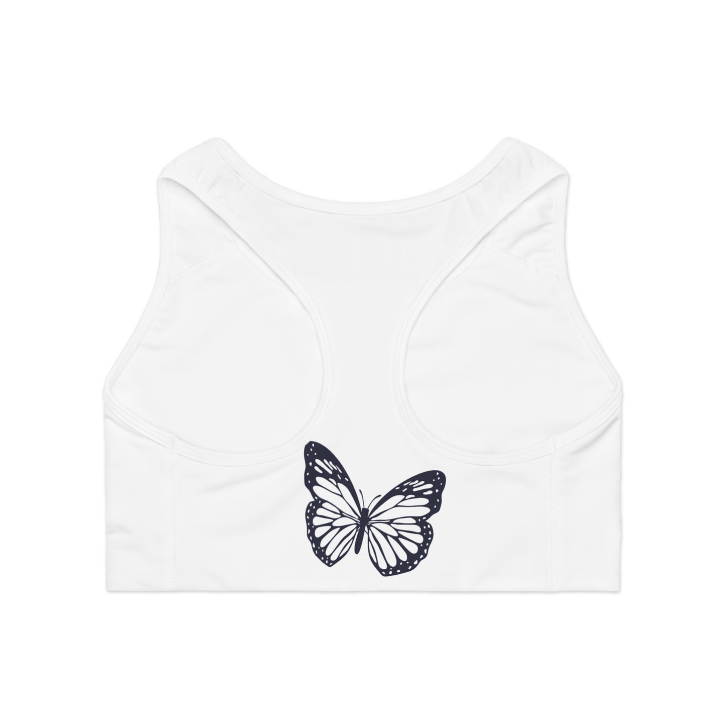 Butterfly Print Sports Bra - Activewear for Yoga, Gym, Running, Gifts, Workouts, Fitness